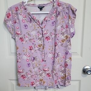 Raffaello Rossi Lavender Floral Blouse